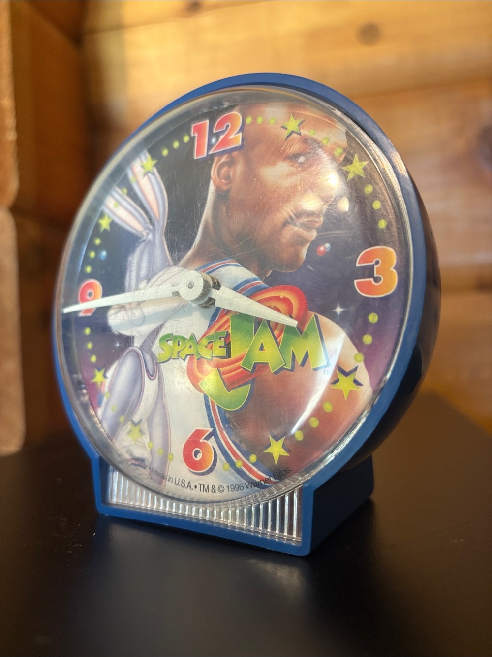 1996 Warner Bros. Space Jam Westclox Alarm Clock, Michael Jordan & Bugs Bunny